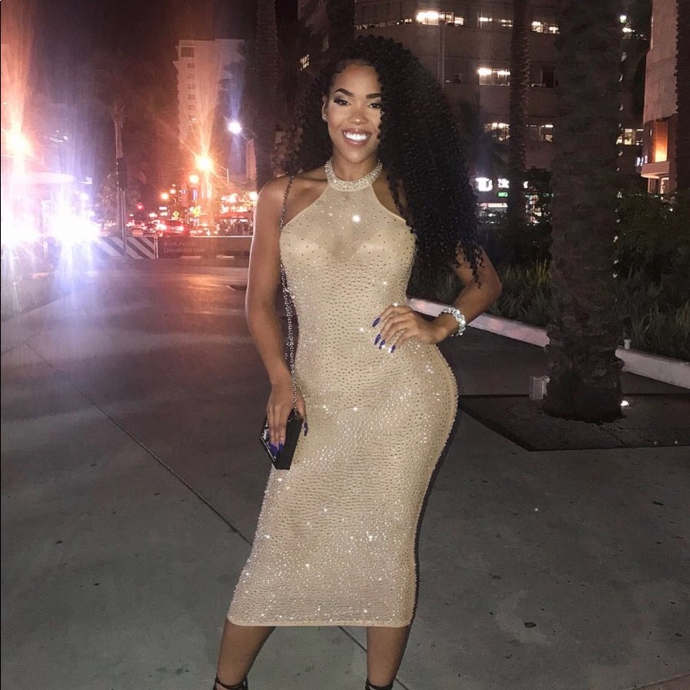 Sparkling nude dress